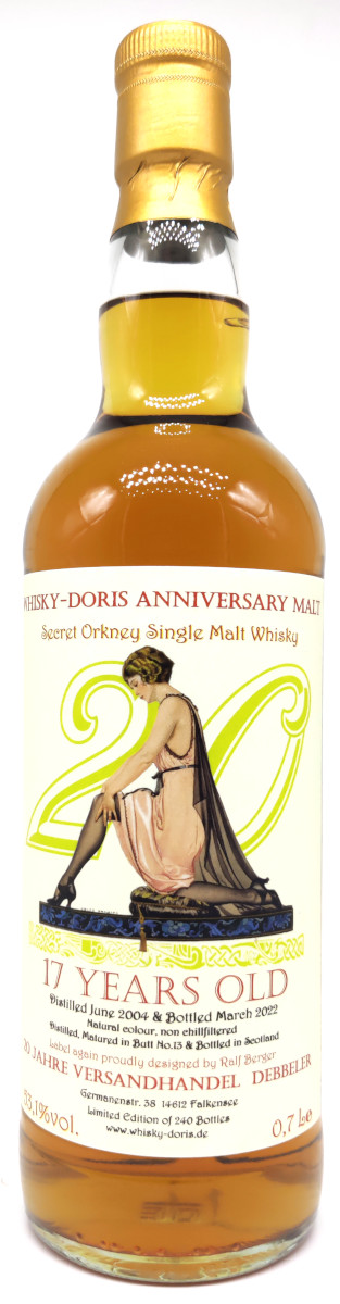 Secret Orkney 2004 Whisky-Doris 20th Anniversary