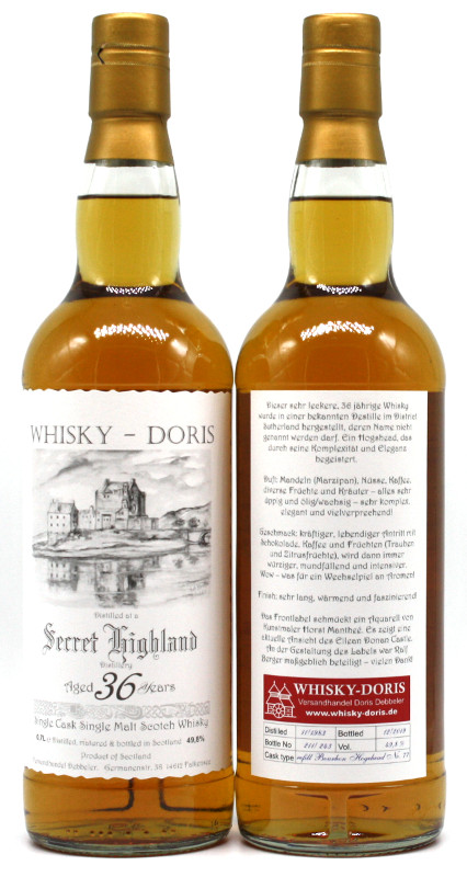 Secret Highland 36 Jahre 1983 Whisky-Doris